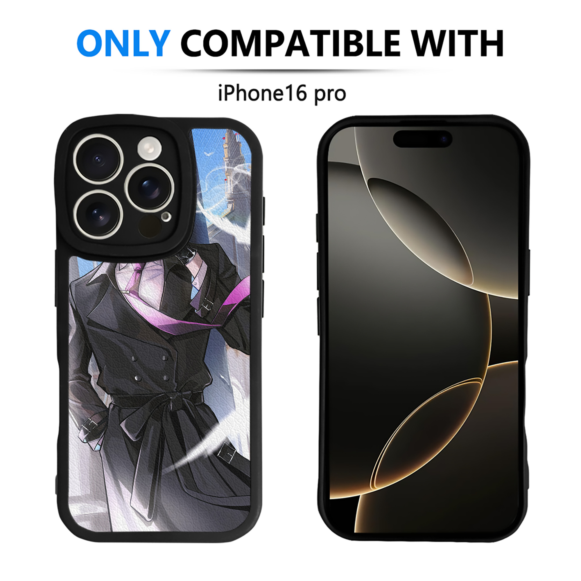 （画像用） 文豪ストレイドッグス Bungo Stray Dogs 【iPhone 16シリーズ対応】シリコンスマホケース（レザー調） 材質：シリコン